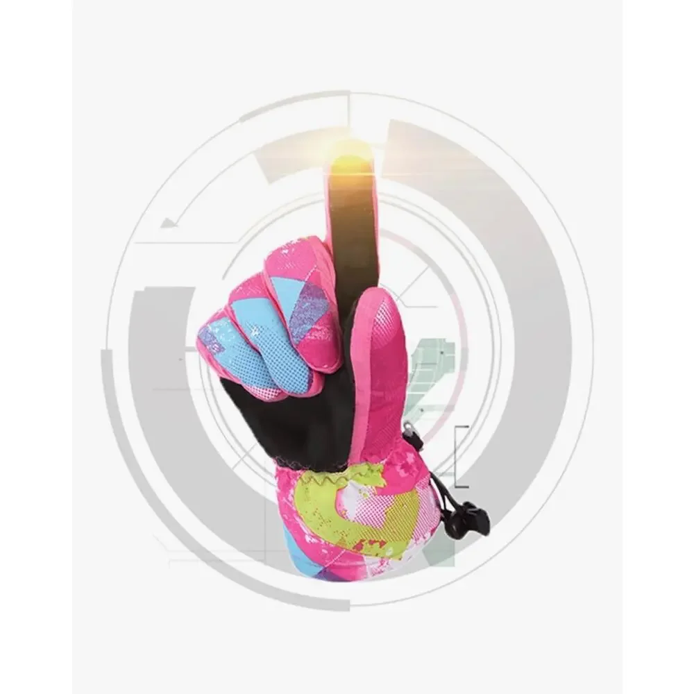 3M Thinsulate Ski Gloves Pastel Warm Waterproof Breathable Snow Girls M